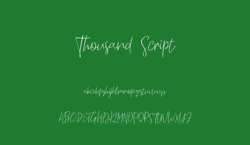 thousand-script font
