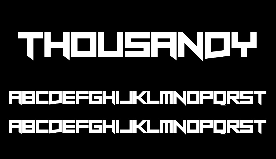 thousandyard font