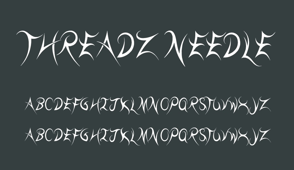 threadz-needle font