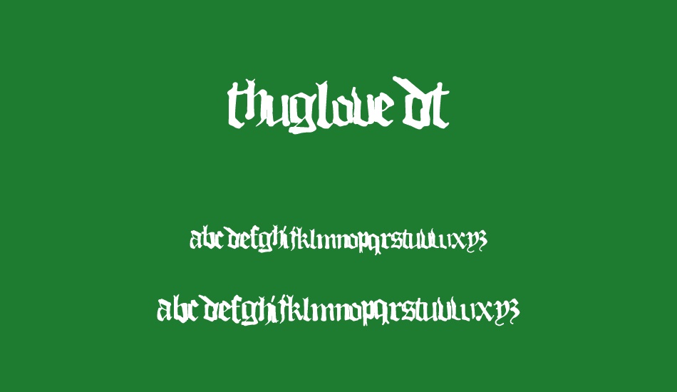 thuglovedt font