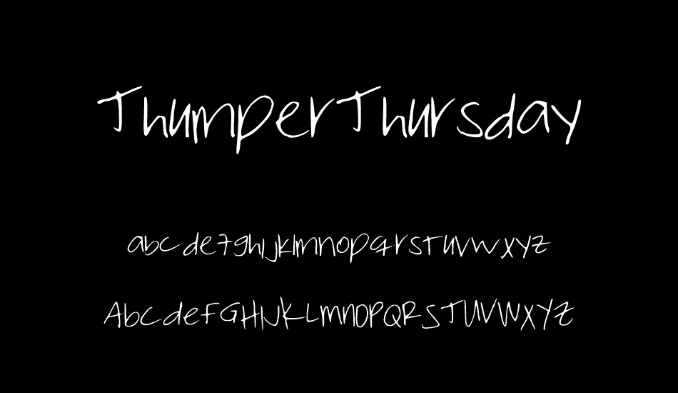 thumperthursday font