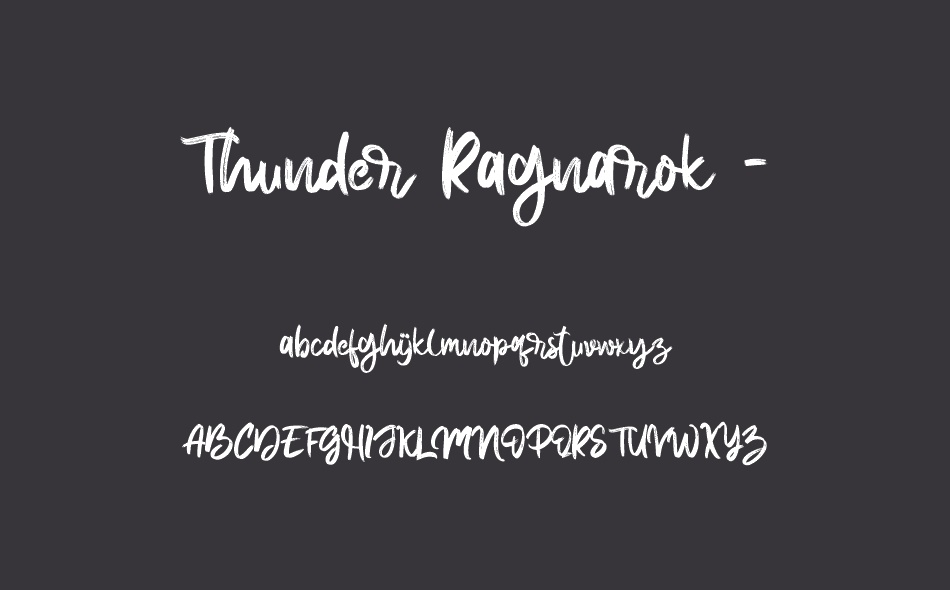 Thunder Ragnarok font