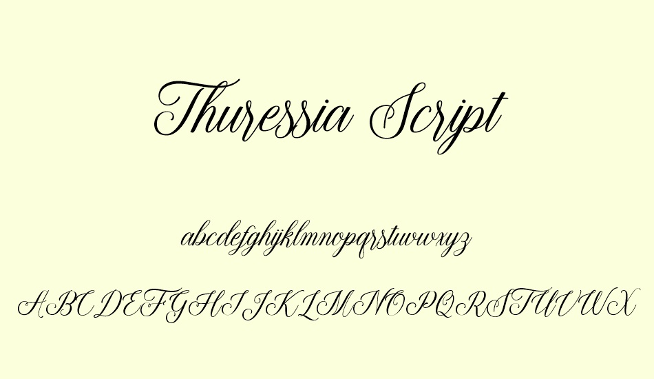 thuressia-script font