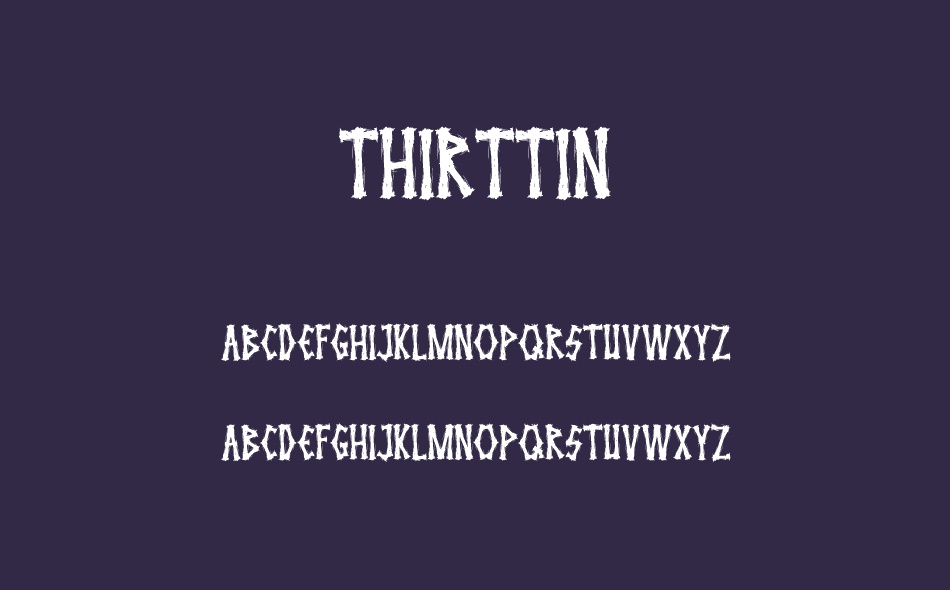Thirttin font