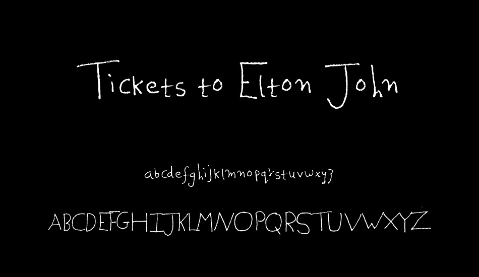tickets-to-elton-john font