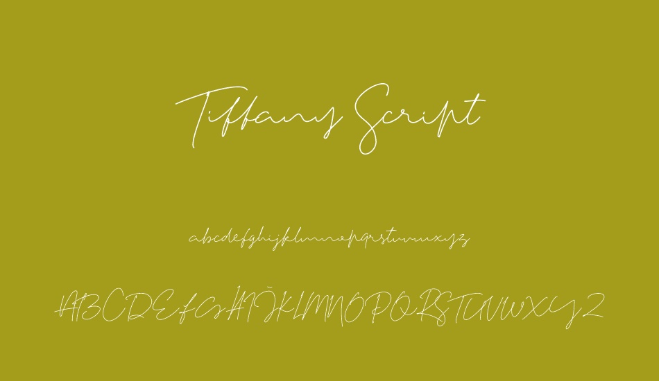 tiffany-script font