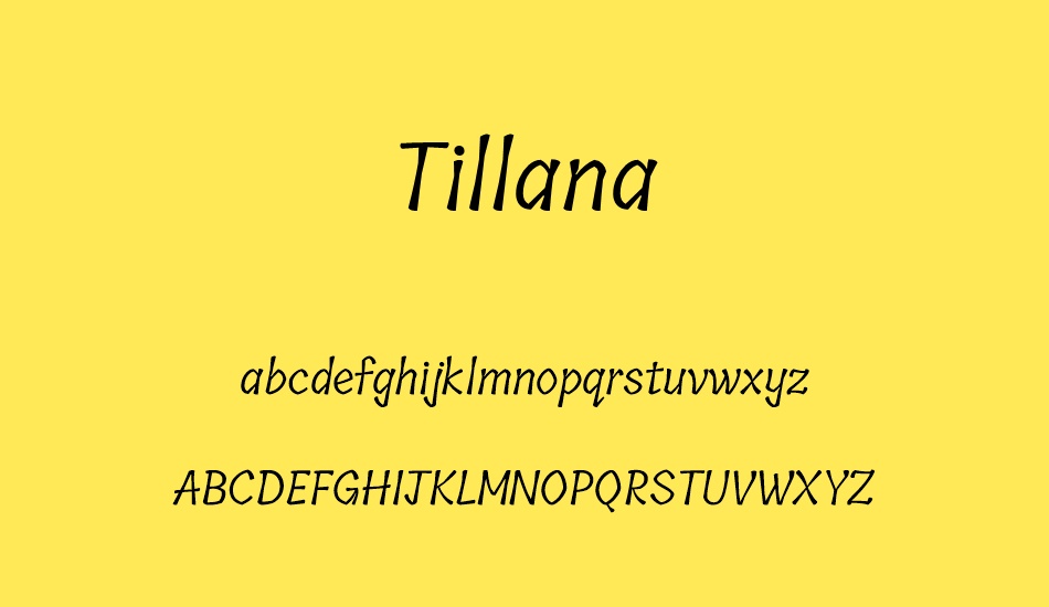 tillana font