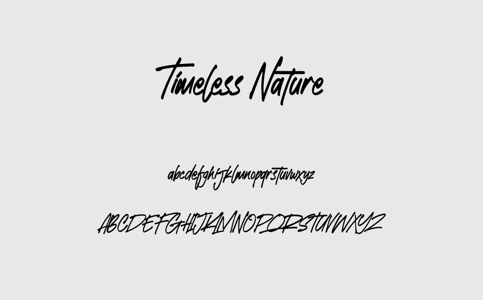 Timeless Nature font