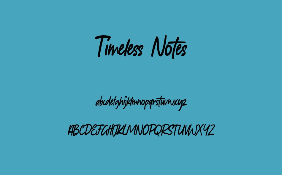 Timeless Notes font