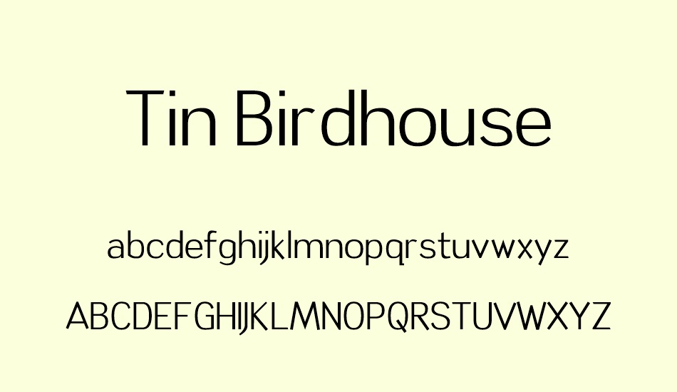 tin-birdhouse font
