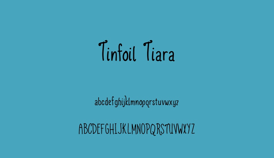 tinfoil-tiara-demo font