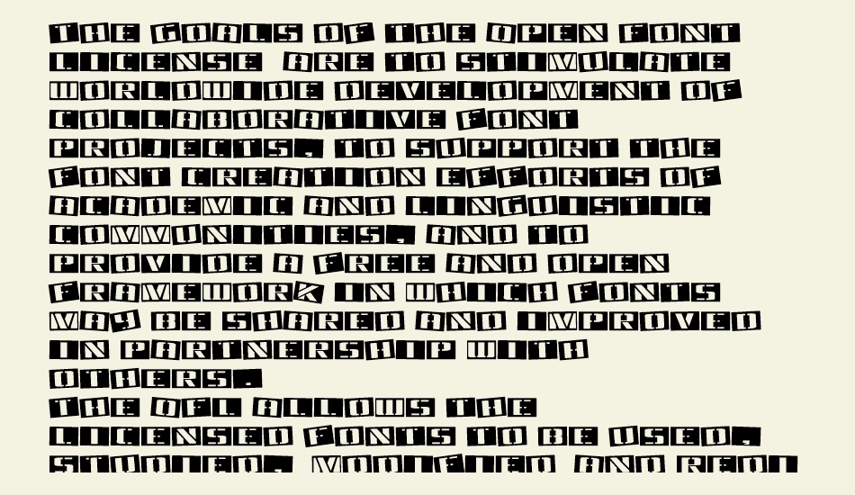 tinsnips font 1