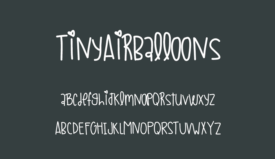 tinyairballoons font