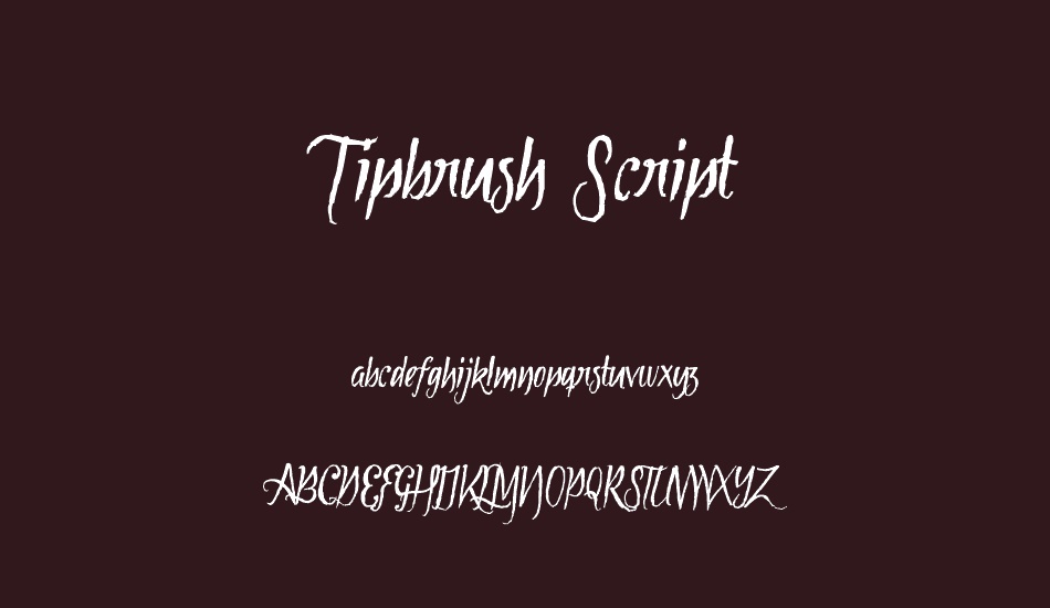 tipbrush-script font