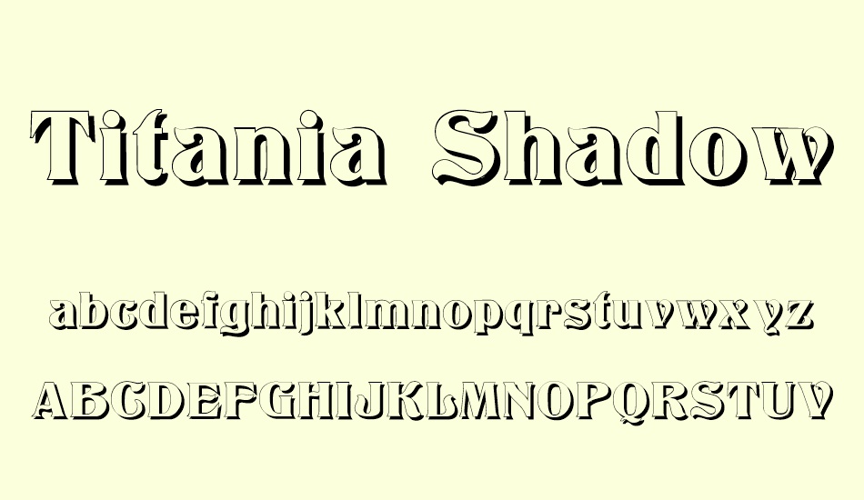 titania-shadow font