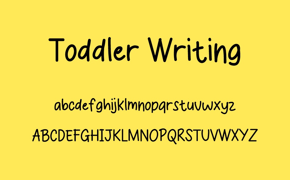 Toddler Writing font