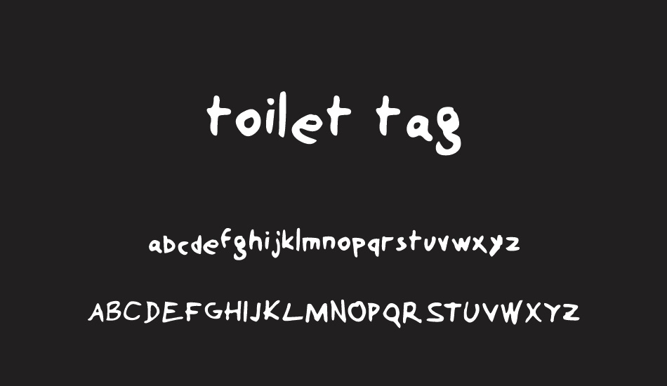 toilet-tag font