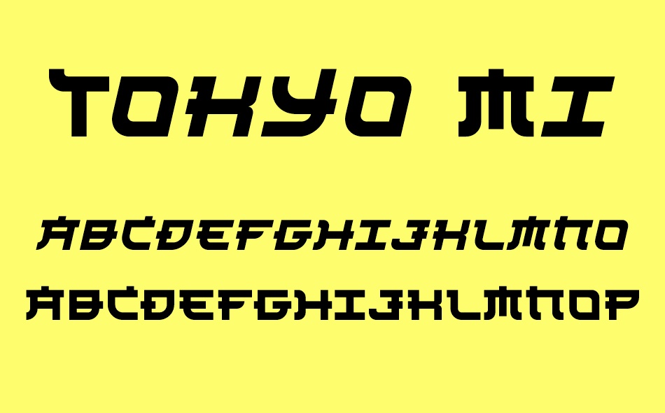 Tokyo Midnight font