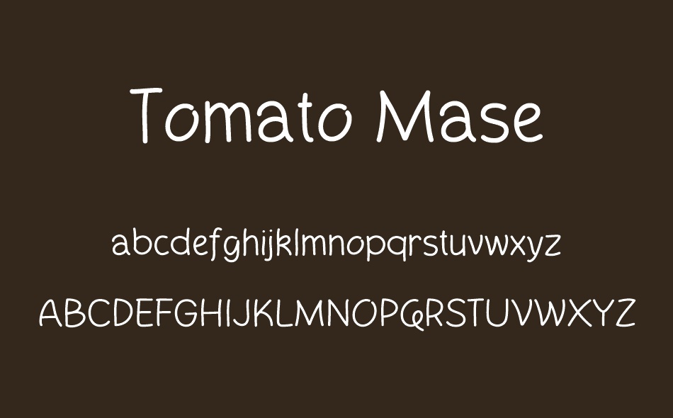 Tomato Mase font