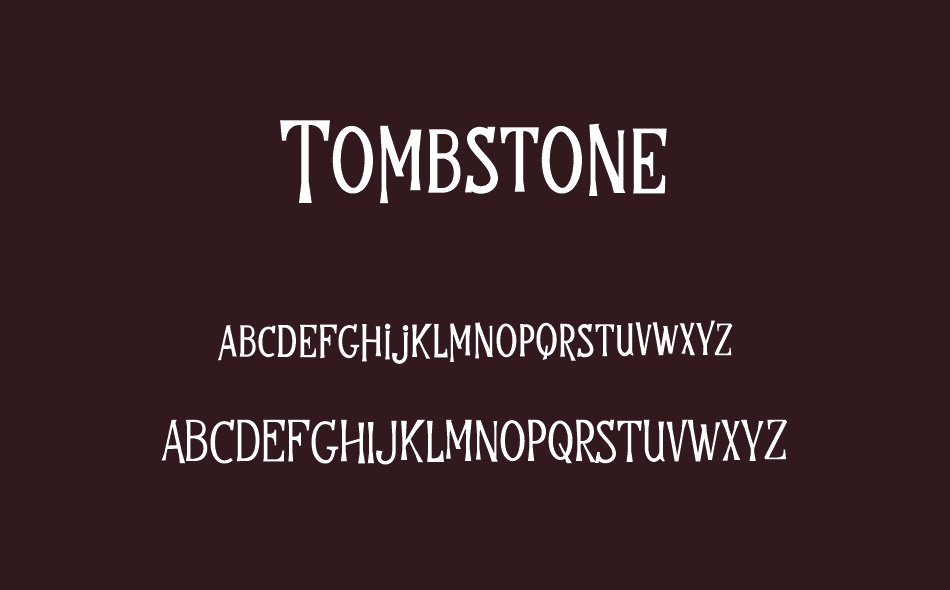 Tombstone font