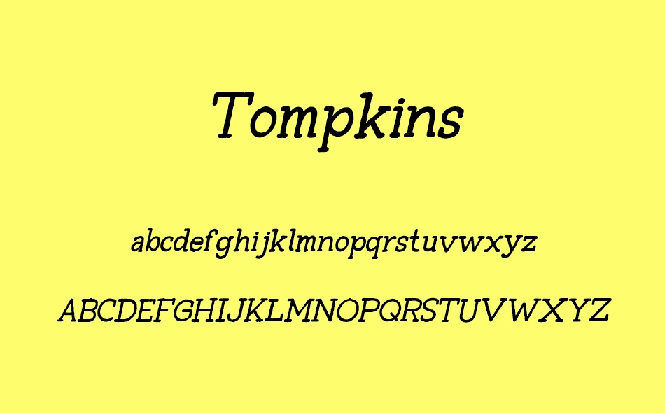 Tompkins font