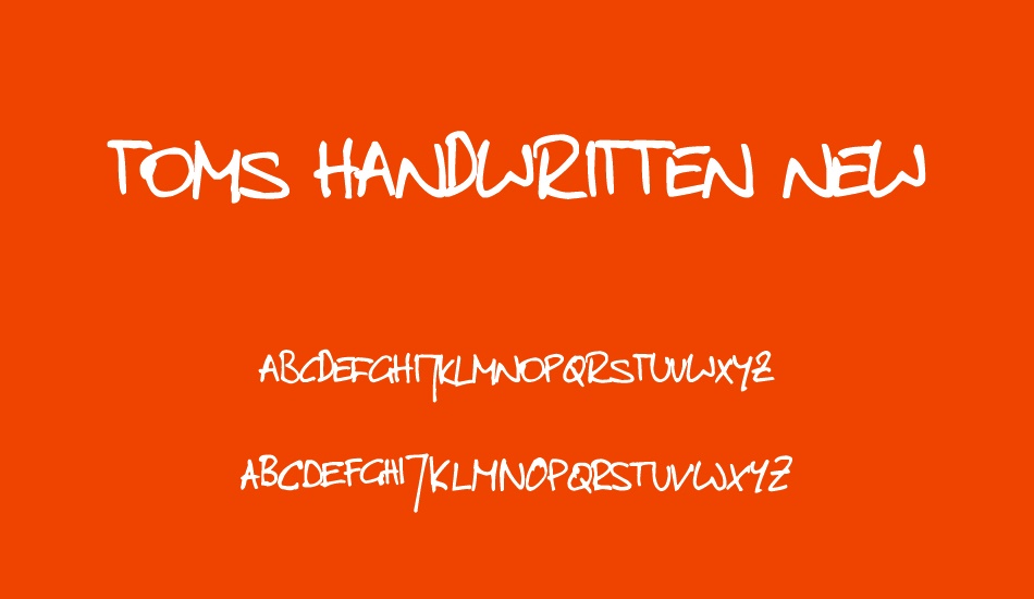 toms-handwritten-new font