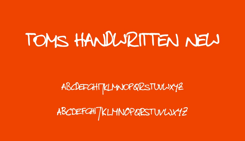 toms-handwritten-new font