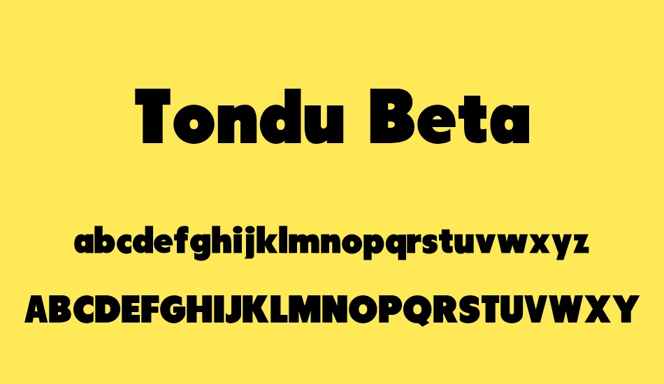 tondu-beta font