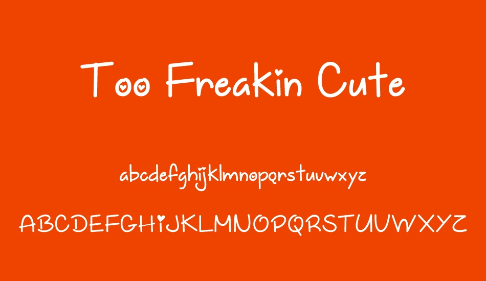 too-freakin-cute-demo font