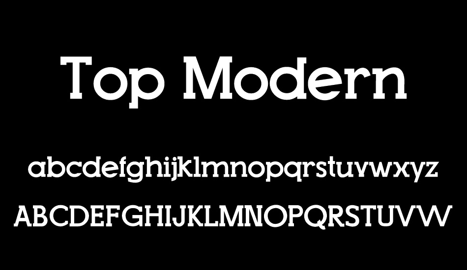 top-modern font