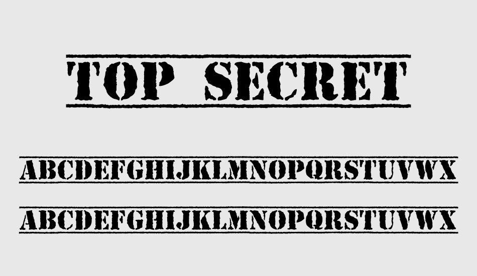 top-secret font