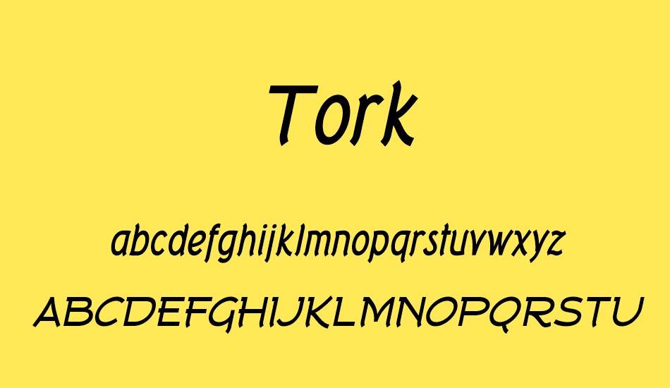 tork font