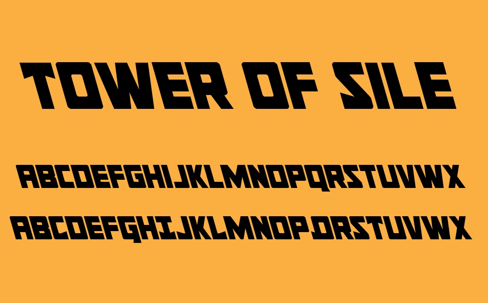 Tower of Silence font