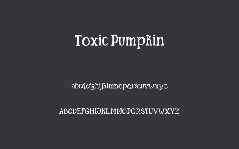 Toxic Pumpkin font