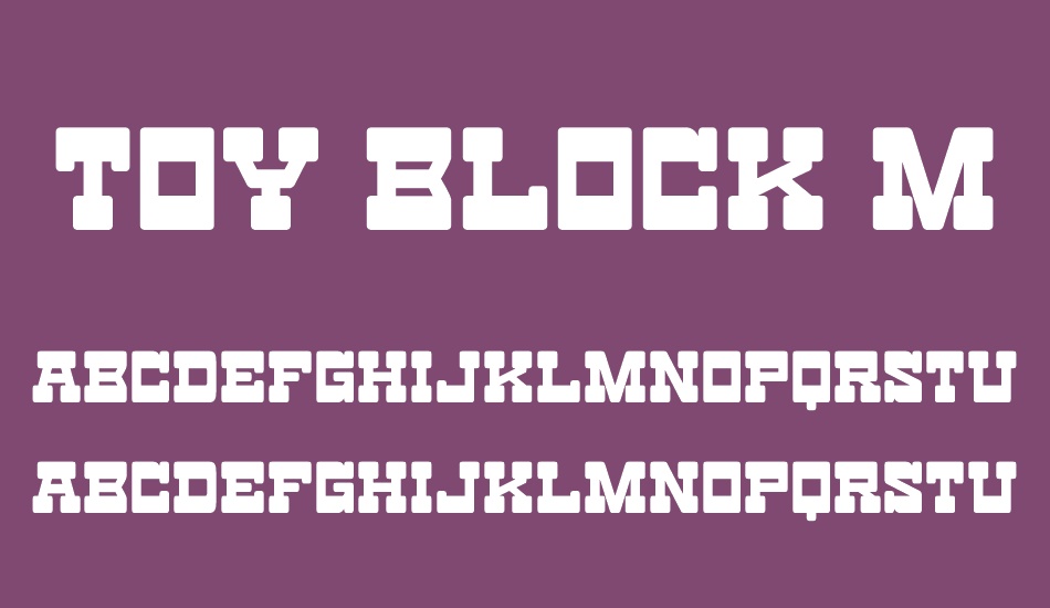Toy Block Maestro font