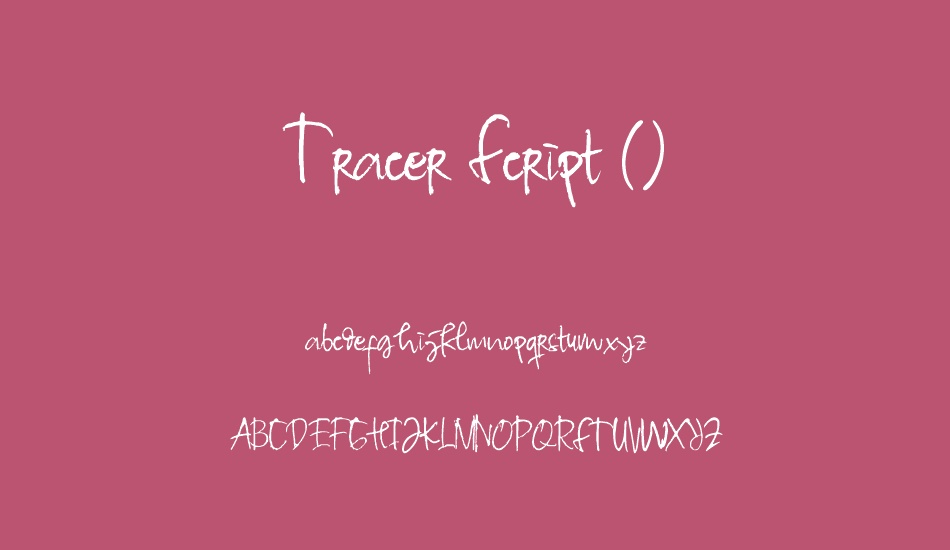tracer-script-(demo) font