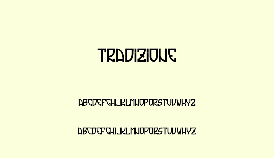 tradizione font