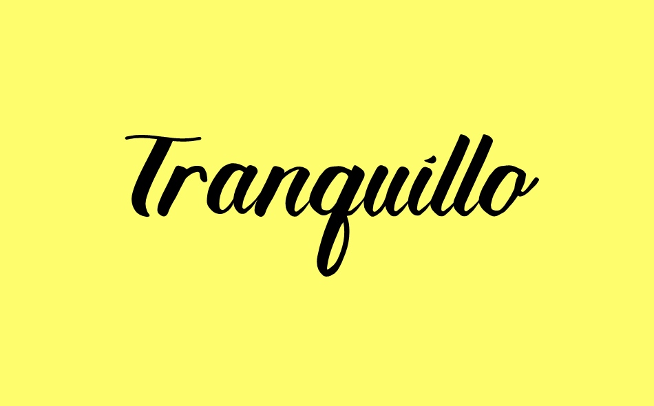 Tranquillo font big