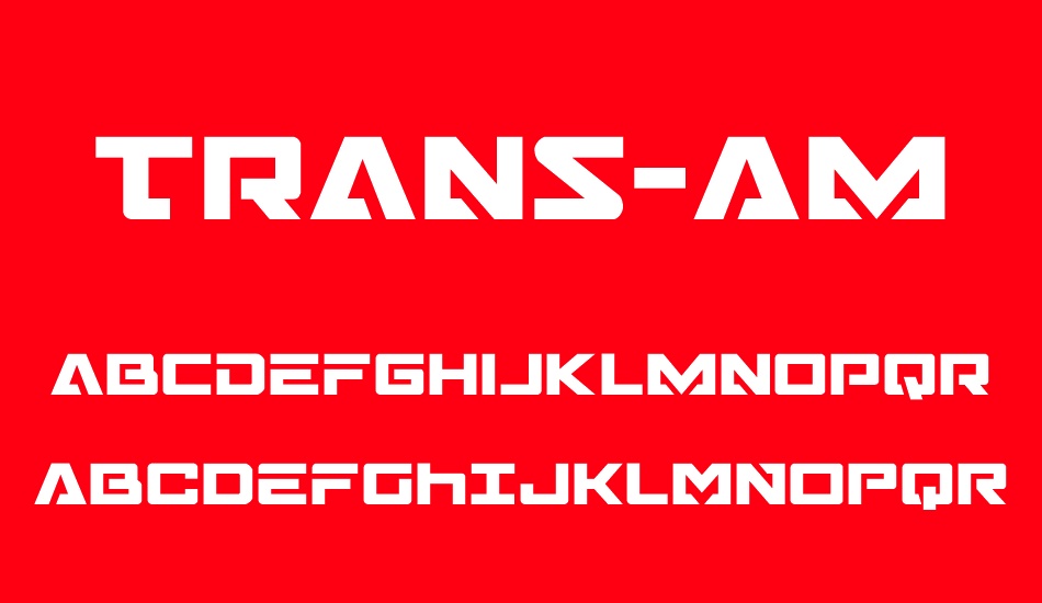 trans-america font