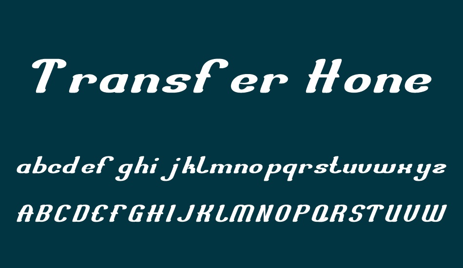 transfer-honest font