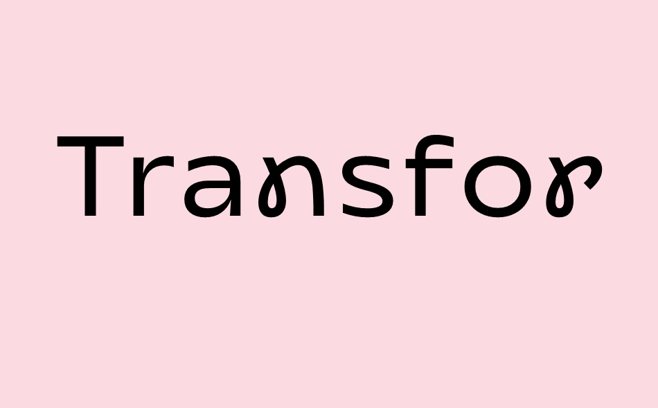 Transforma Mix font big