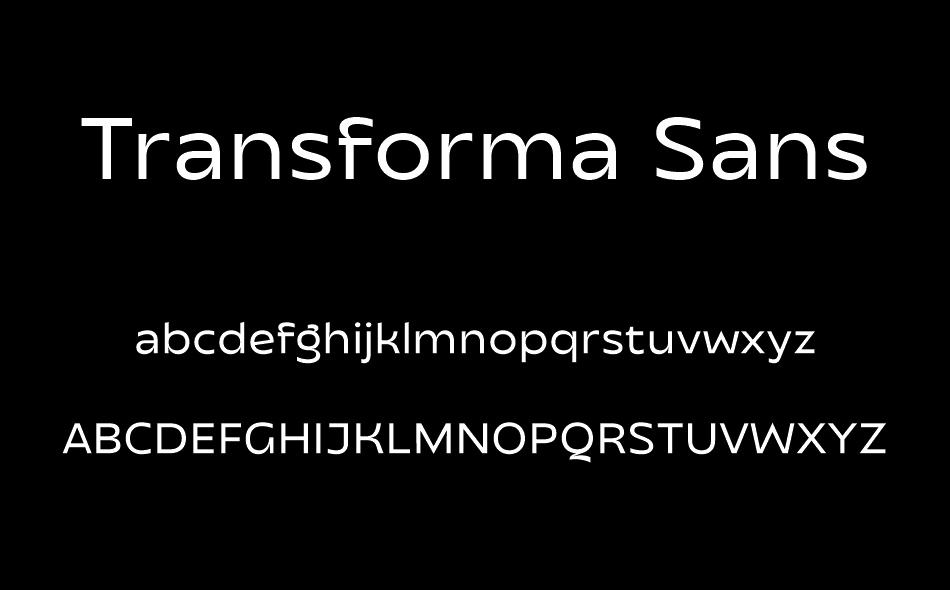 Transforma Sans font