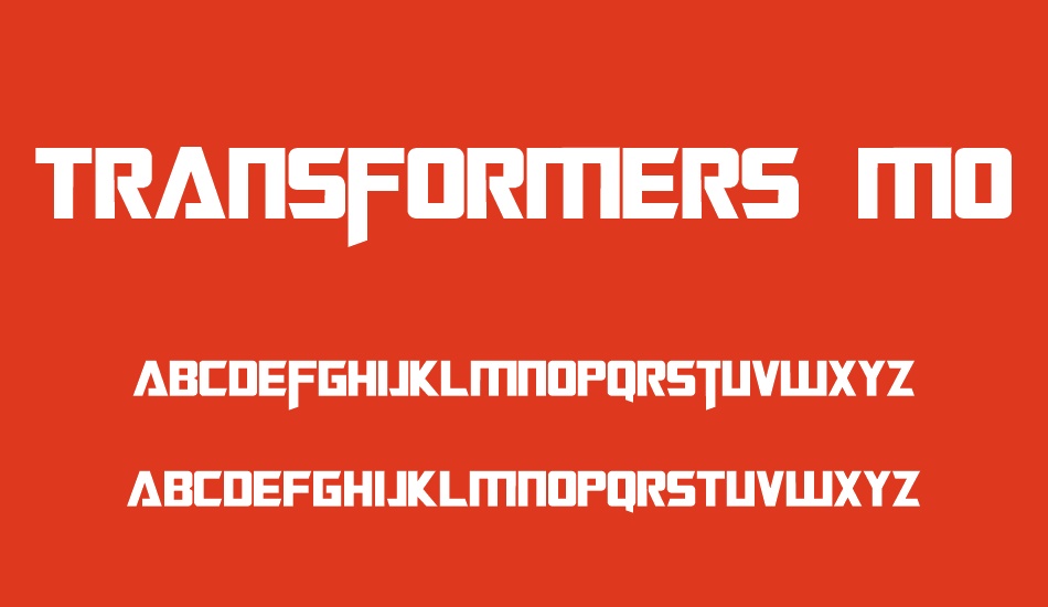 transformers-movie font