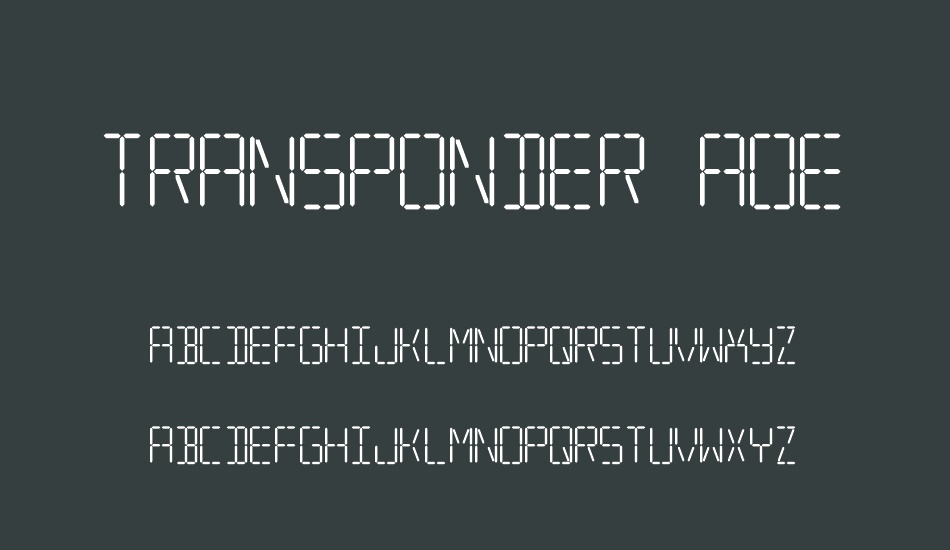 transponder-aoe font
