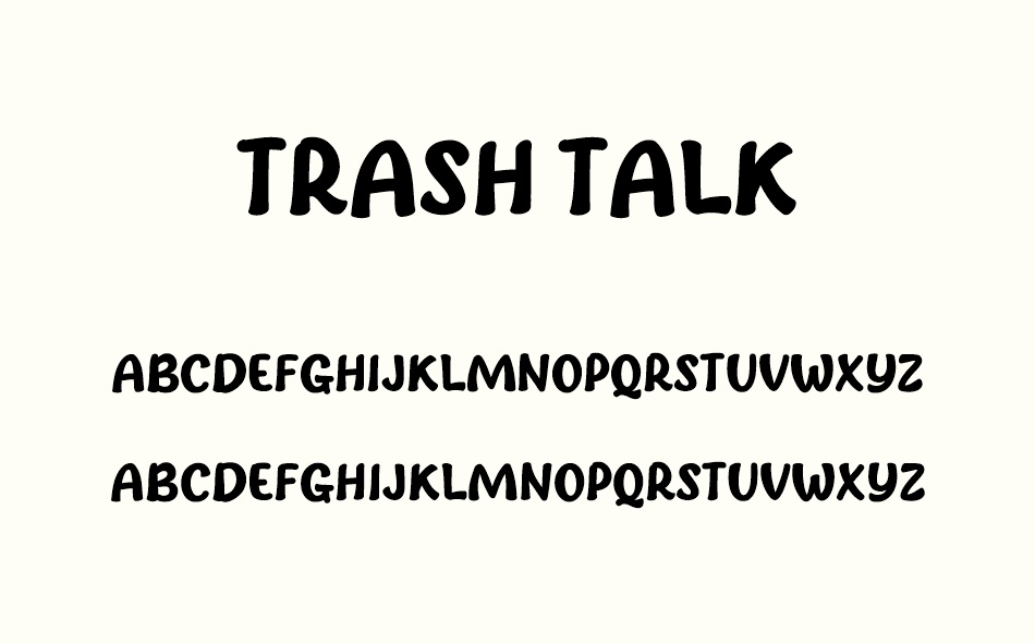 Trash Talk font