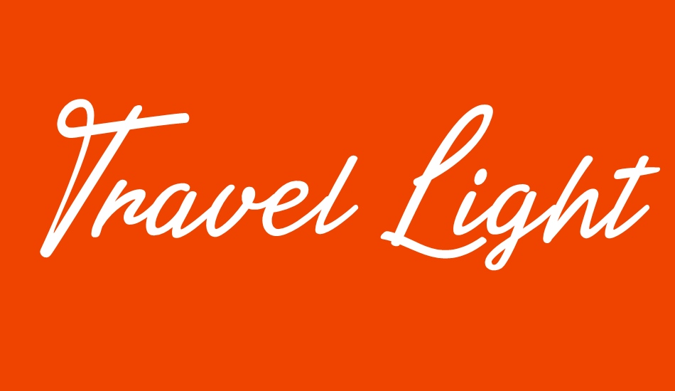 travel-light-personal-use font big