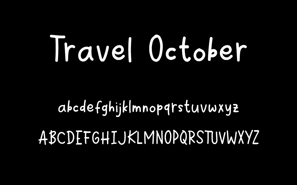 Travel October font