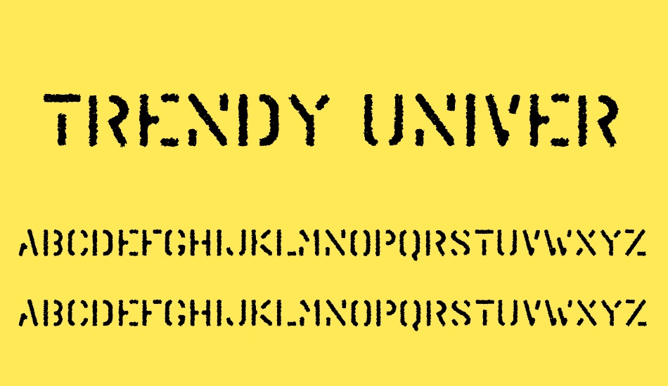 trendy-university font