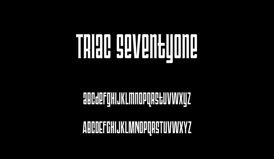 triac-seventyone font