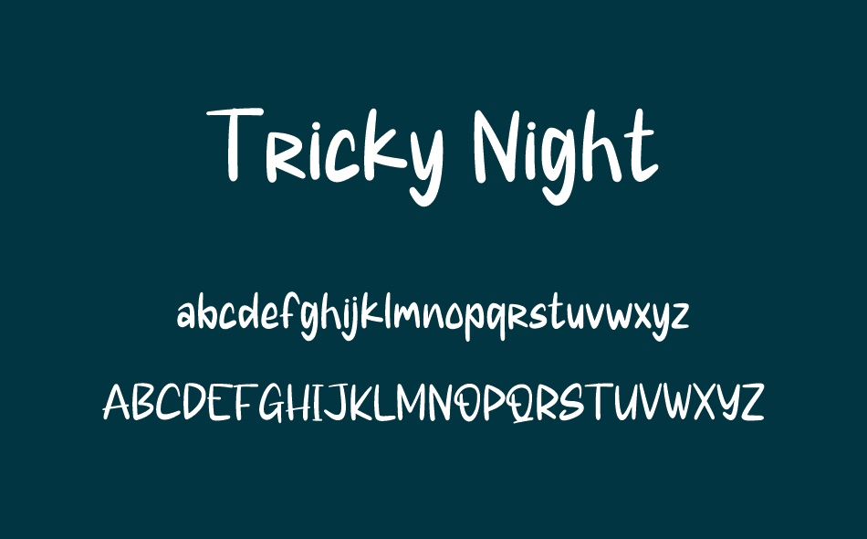 Tricky Night font